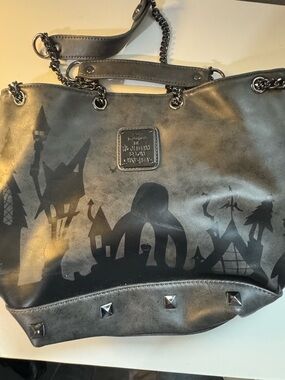 Loungefly Jack Skellington Nightmare Before Christmas Haunted Village Stud Tote